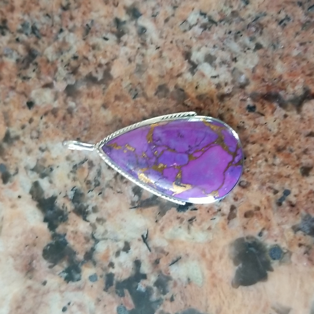 Purple turquoise pendant